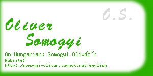 oliver somogyi business card